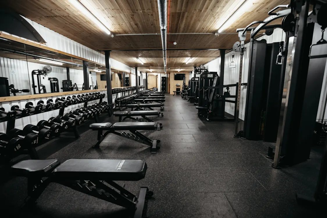 Free weights area at GymNation London Bridge