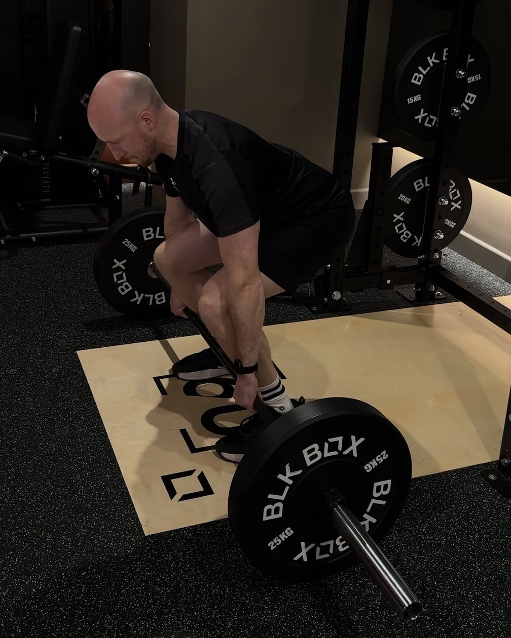 Jack setting up for a deadlift