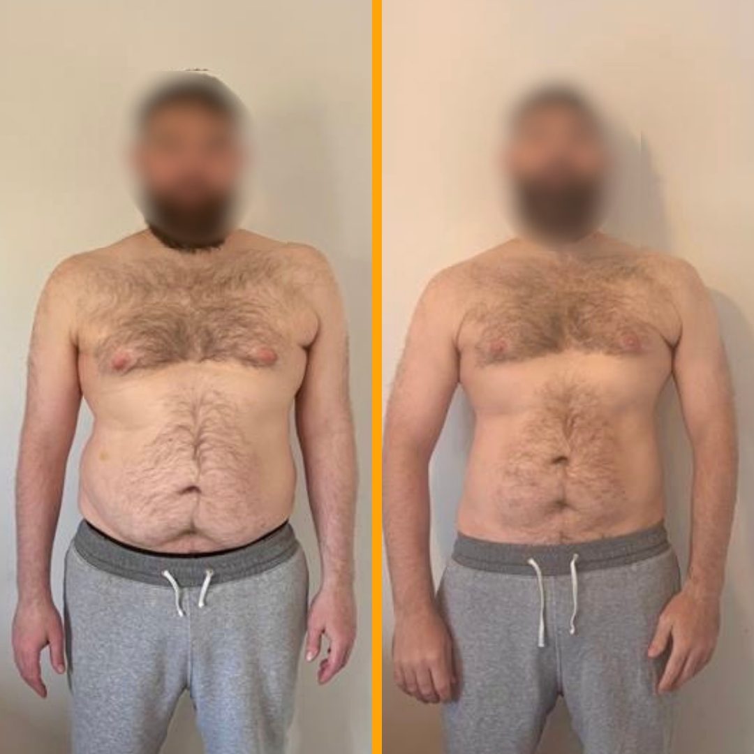Client before and after training with Jack Maroni
