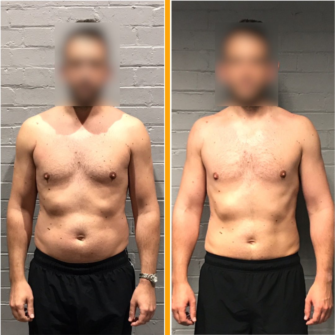Client before and after training with Jack Maroni