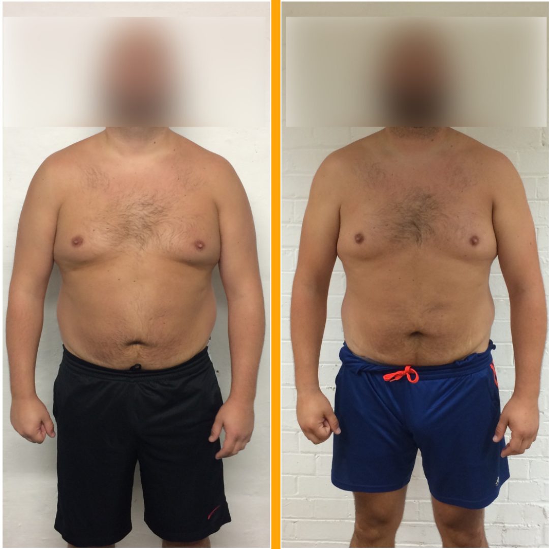 Client before and after training with Jack Maroni